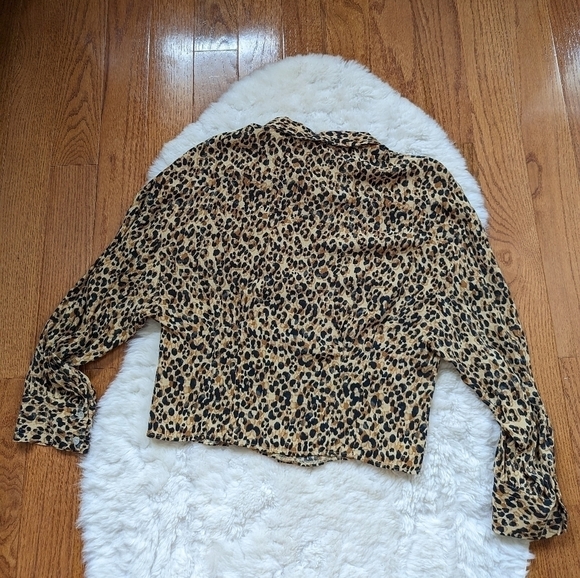 Zara leopard print button down shirt small - Picture 9 of 15